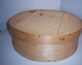 JS -1940-60's  15" Diameter ROUND Wooden Cheese milk dairy bottle crate box decor arts crafts