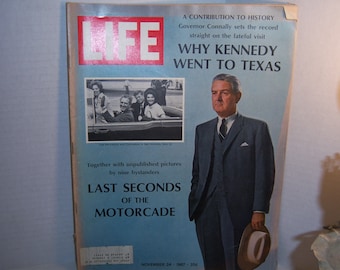 Life Magazine November 24 1967 Governor Connally JFK Motorcade the