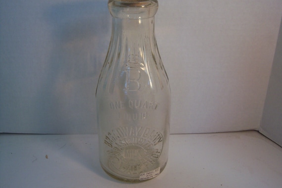 9 Clear Glass Milk Jar