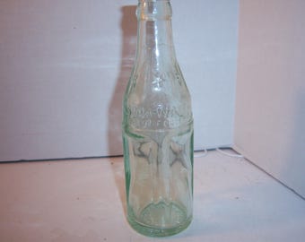 PA2 - 1920's Coca Cola Soda Water Pottsville PA 7 3/4 Inch tall aqua soda pop tonic bottle