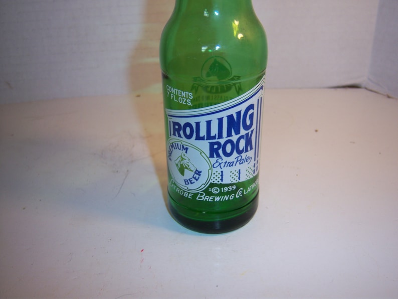 1960's Rolling Rock Premium Beer Latrobe Pa Contents 7 Fl Etsy
