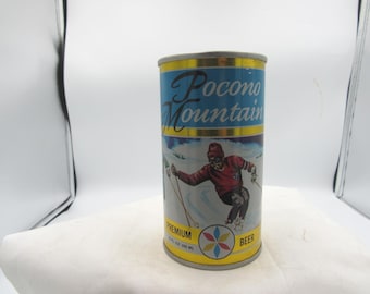KN - 1978 Pocono Mountains Skiing Sports Premium Beer Yuengling Brewing Co Pottsville Pa 12 oz EMPTY steel beer can