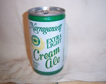 1970&#39;s Narragansett Cream Ale Flastaff Brewing Co Cranston, RI Pull Tab steel 12 oz Metal EMPTY beer can