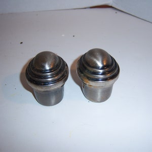 1960&#39;s Lot of 2 Bronze Cast metal Casket Handle Ends Holder Religion Death 2  &quot; Long Funeral Funerary