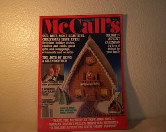 December 1982 McCall's Woman's Magazine Christmas Ginger Bread House Pope Joh II Walter Cronkite