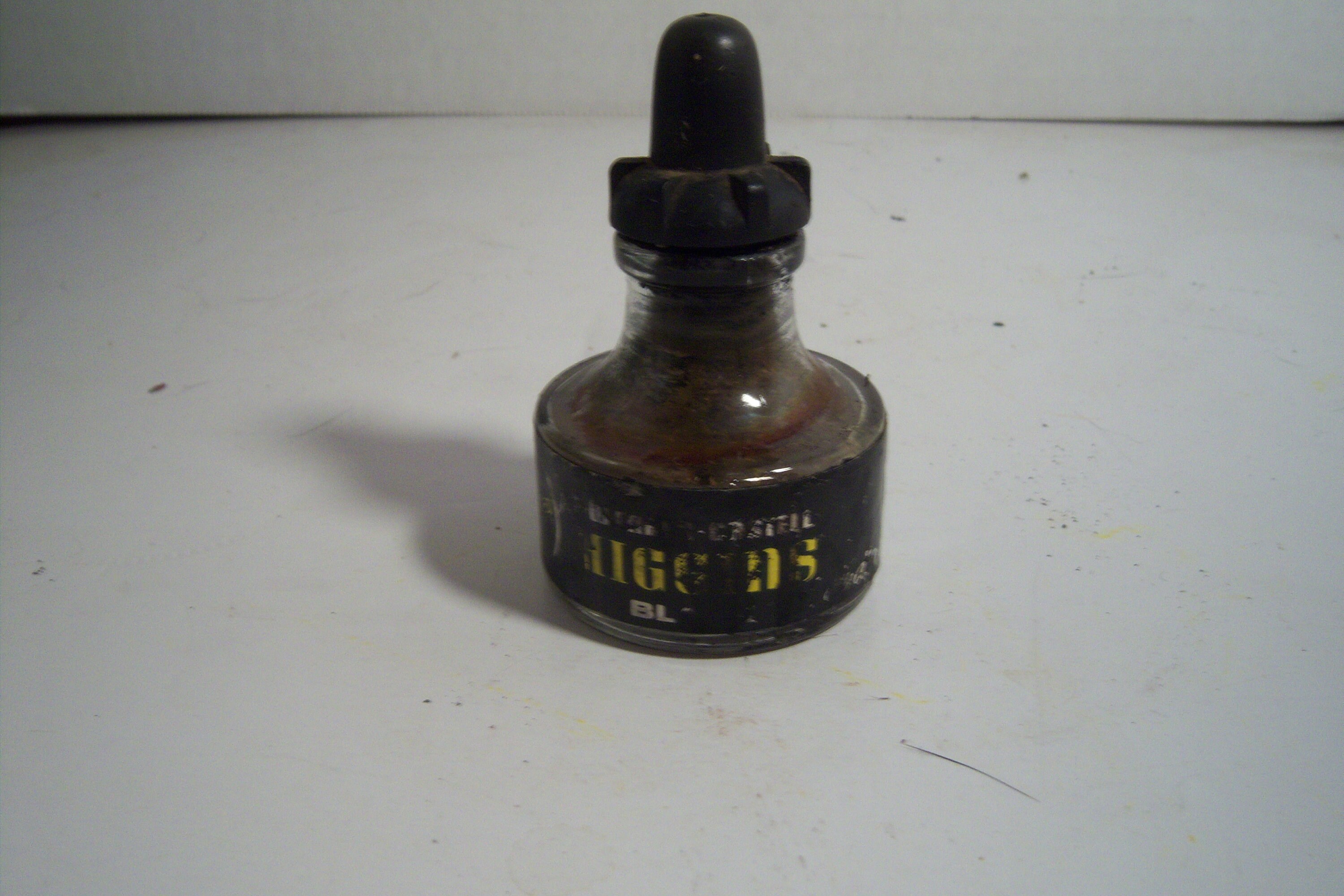 美品1950年代米国製◆HIGGINS（ヒギンズ）ラベル・コルクふた付きインク瓶 Vintage Higgins Drawing Ink Bottle - Etsy