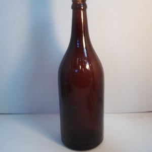 1930&#39;s Charles Schmidt Philada Pa AMBER blob top quart 11 5/8 inch EMPTY Beer Soda bottle