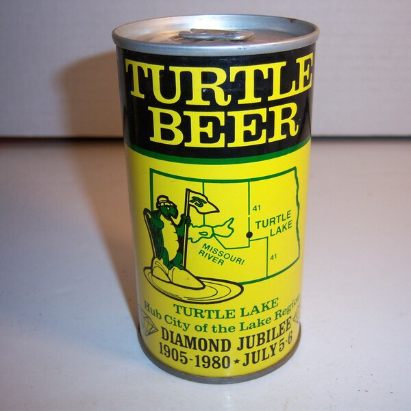 CMA - 1980's Turtle Beer Lake North Dakota August Schell New Ulm Minn 12 oz Metal can beer ale can stout