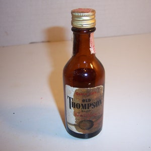 1950's Old Thompson Glemore Distilling Co Owensboro, Ky Whiskey nip  liquor 4 7/8"  bottle No 2