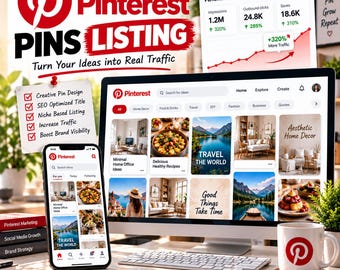 Pinterest Pins Listing | Pinterest SEO | Pinterest Pin Design | Pinterest Marketing | Pinterest Business Promotion