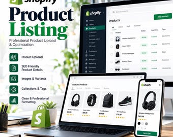 Shopify Product Listing | Professional Product Upload & Optimization