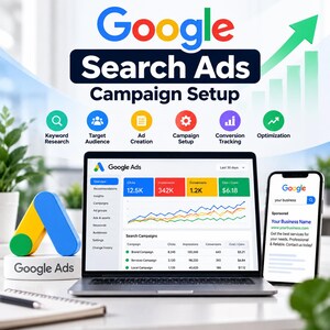 Google Search Ads Campaign Setup | Google Ads PPC Management | Search Campaign Setup & Optimization