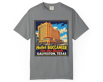 Hotel Buccaneer Galveston T-Shirt, Vintage Texas Hotel Tee, Historic Gulf Coast Travel Shirt
