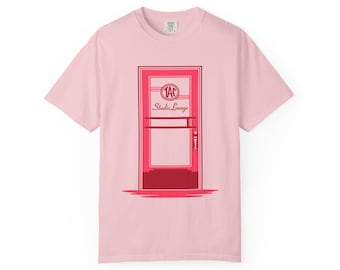 Galveston Studio Lounge Door T-Shirt, Retro Athletic Club Tee (100% Cotton)