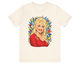 Dolly Parton Pop Art Portrait T-Shirt, Retro Country Music Fan Tee