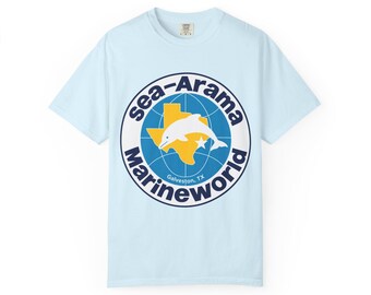 Sea-Arama Marineworld Galveston T-Shirt | Vintage Texas Dolphin Shirt | Retro Galveston Attraction Tee
