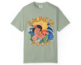 Balinese Room Hula Girl T-Shirt, Vintage Galveston Tiki Tee, Maceo Era Polynesian Graphic Shirt