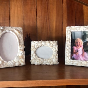 Seashell Picture Frame: Coastal Beach Home Decor