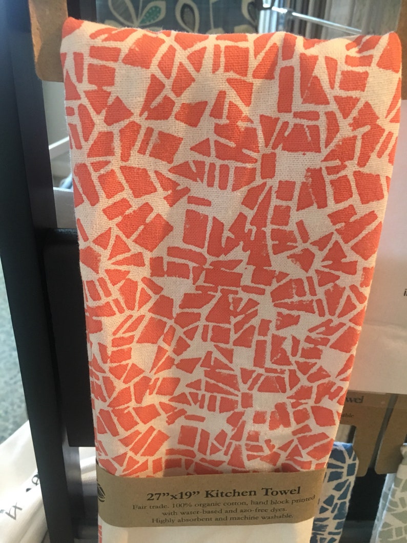 Hand Block Printed Kitchen Towel Etsy