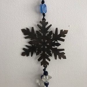 Snowflake Beaded Bell Chime