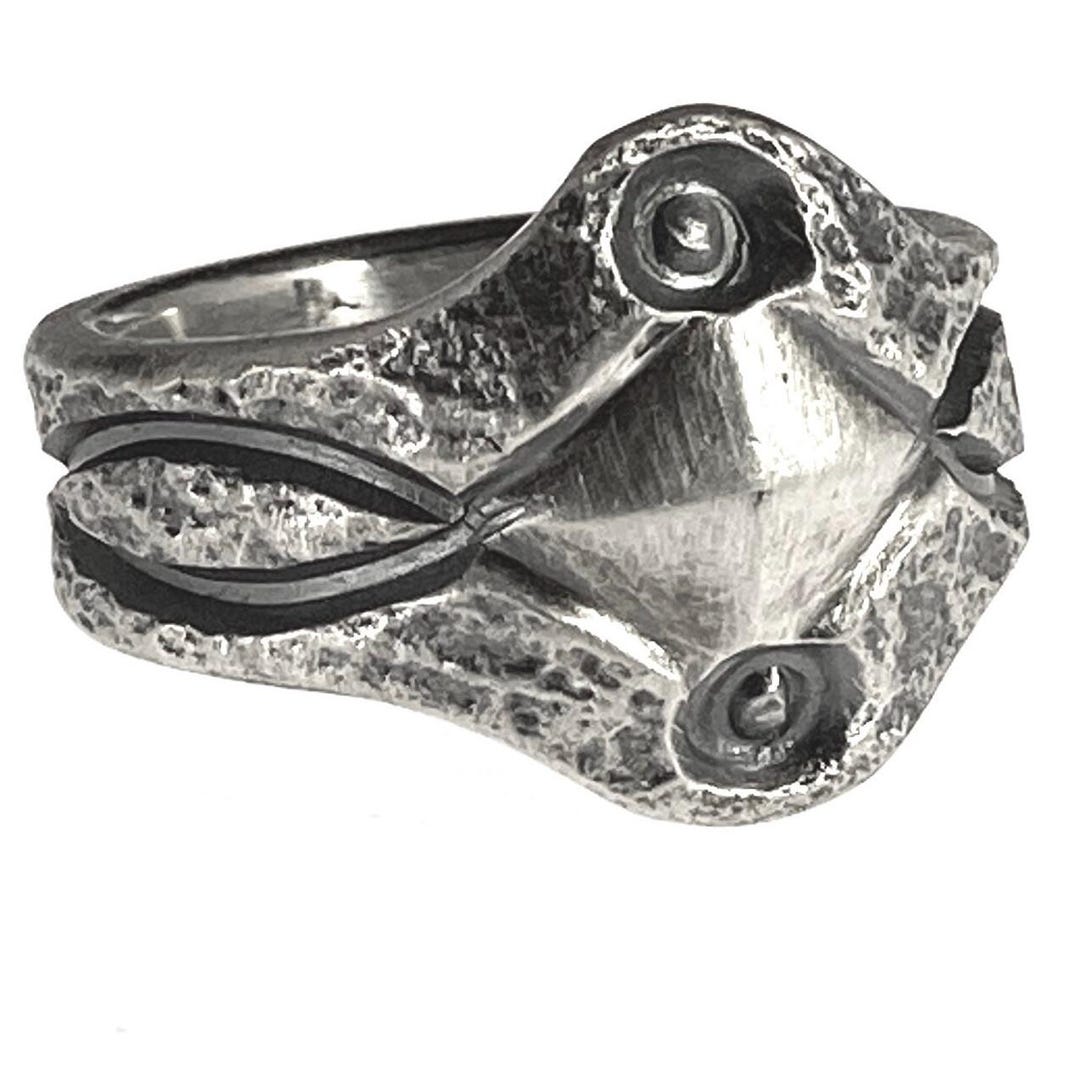 Tufa Cast Silver Ring - Etsy