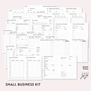 EVERYTHING BUNDLE for Passport size Traveler's Notebook - Printable UNDATED Set - Simple Theme image 3
