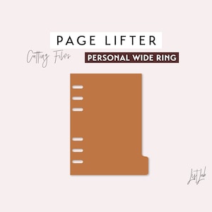 PERSONAL Wide Ring PAGE LIFTER – Die Cutting File - svg, png, pdf | diy planner