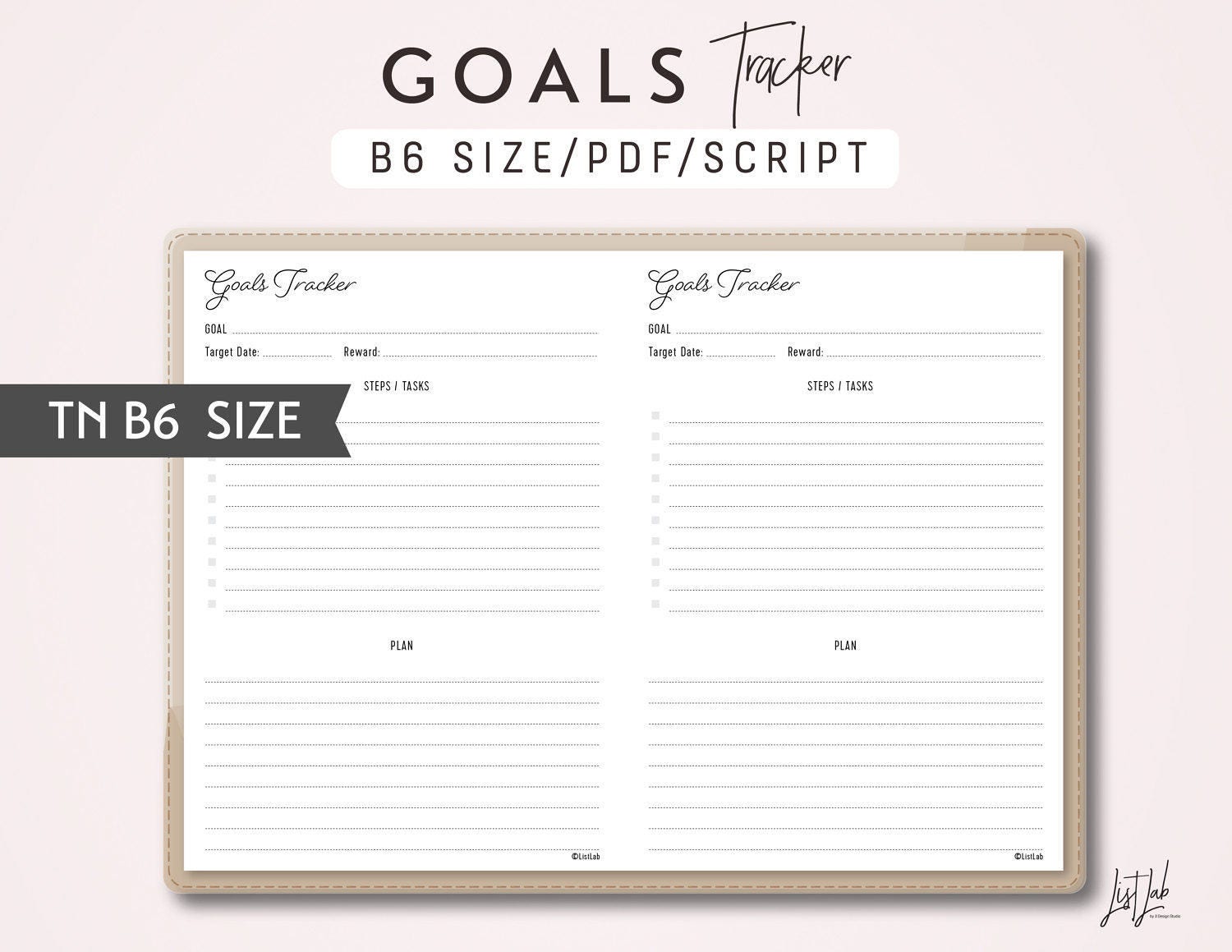 Calendars & Planners Project planner b6 TN inserts, travelers notebook ...