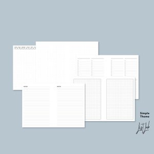 A6 Ring ESSENTIALS KIT | Printable Minimalist Ring Planner Insert Set ...