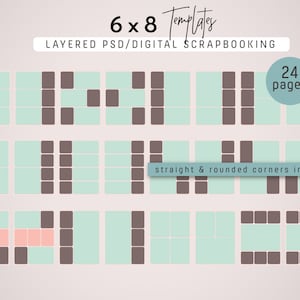 6x8 TEMPLATES for Digital Scrapbooking