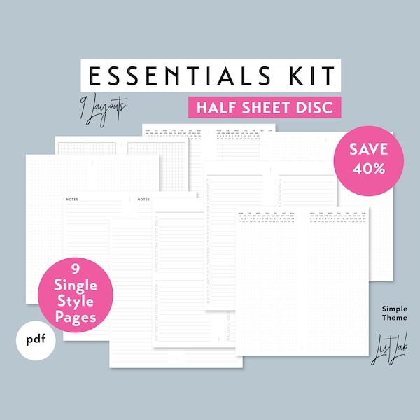 Half Sheet Grid Printable - Etsy