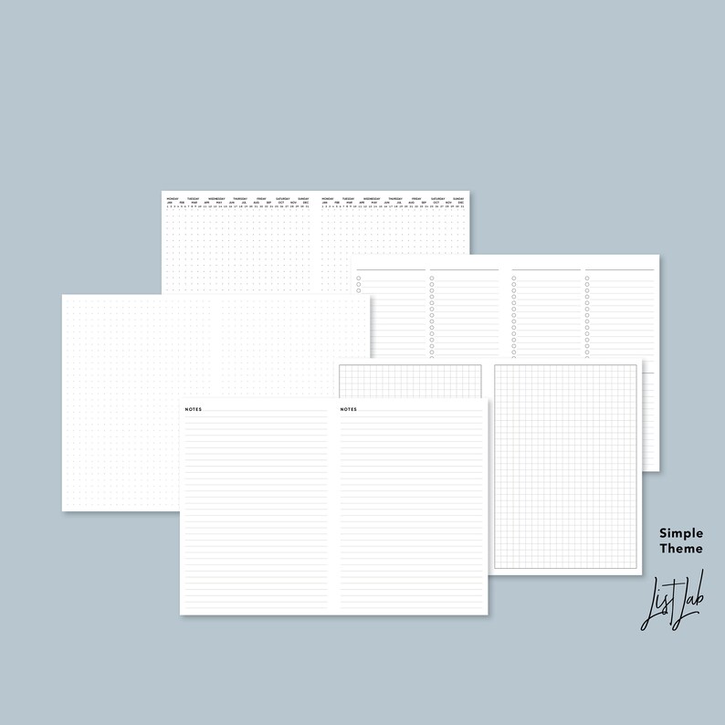 B6 Size ESSENTIALS KIT for Traveler's Notebook Printable Etsy