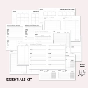 EVERYTHING BUNDLE for Passport size Traveler's Notebook - Printable UNDATED Set - Simple Theme image 6