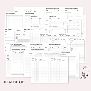 EVERYTHING BUNDLE for Passport size Traveler's Notebook - Printable UNDATED Set - Simple Theme image 10