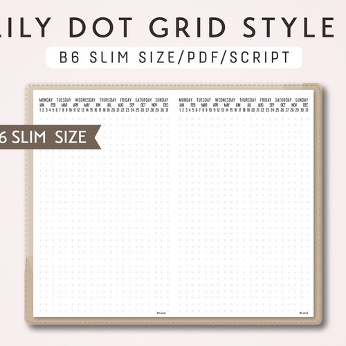 B6 Slim Daily HOBONOCHI Inspired Printable Insert - Etsy