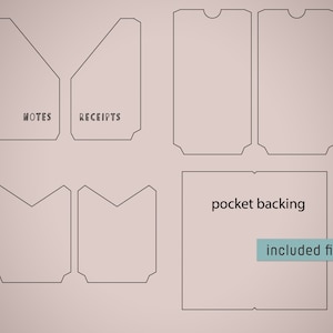 Standard Size Traveler's Notebook Pockets – Die Cutting Files (7 ...