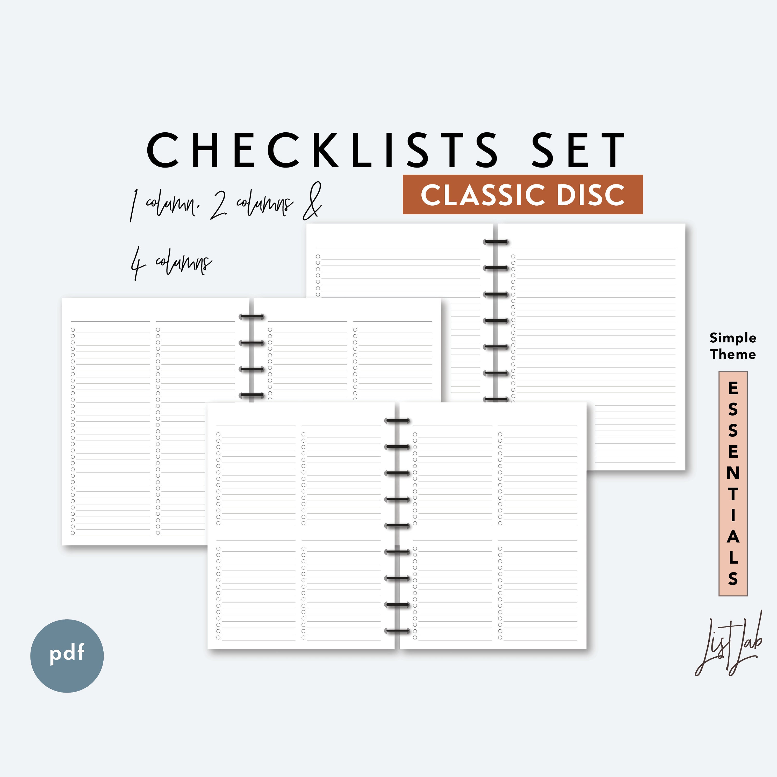 Pocket Ring CHECK REGISTER Printable Insert Set – ListLab