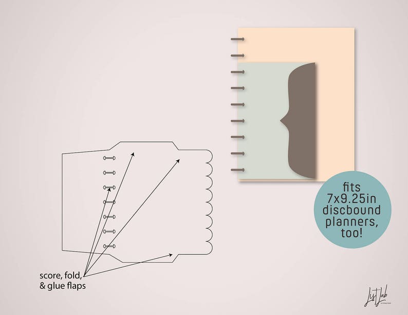 Mini Disc Bound PLANNER ENVELOPES Die Cutting Files Set 8 Etsy