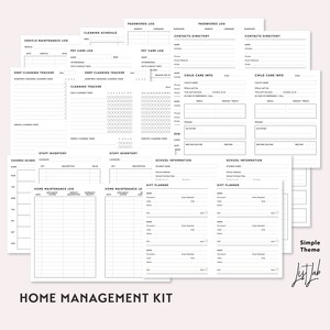 EVERYTHING BUNDLE for Passport size Traveler's Notebook - Printable UNDATED Set - Simple Theme image 7