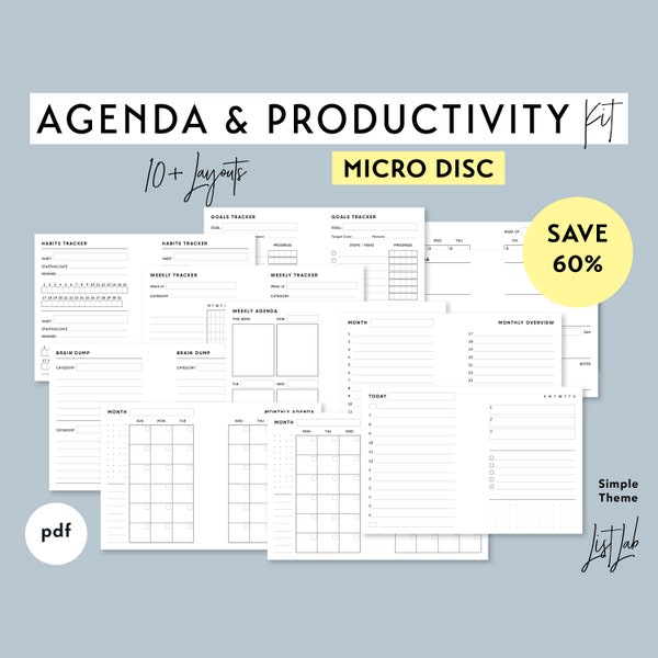 Micro Happy Planner Inserts Etsy