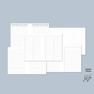 A6 Ring ESSENTIALS KIT | Printable Minimalist Ring Planner Insert Set ...