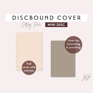 Capa Mini Discbound Planner – Conjunto de arquivos de corte e vinco | planejador faça você mesmo