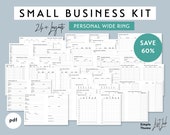 Personal Wide SMALL BUSINESS KIT  | Printable Ring Planner Inserts Set | pdf | Minimalist Planner | Simple Theme - 24+ layouts