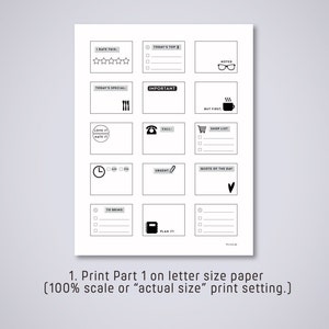 MINI STICKY Notes Printable PDF - Fits 1.5in by 2in Notepads - Etsy