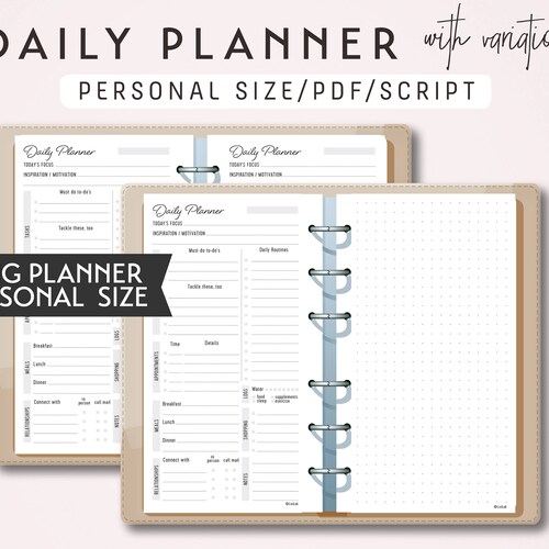 Personal Size CHECK REGISTER Printable Ring Planner Insert Etsy