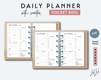 MochiThings: Vegan Leather Button 6 Ring A6 Planner