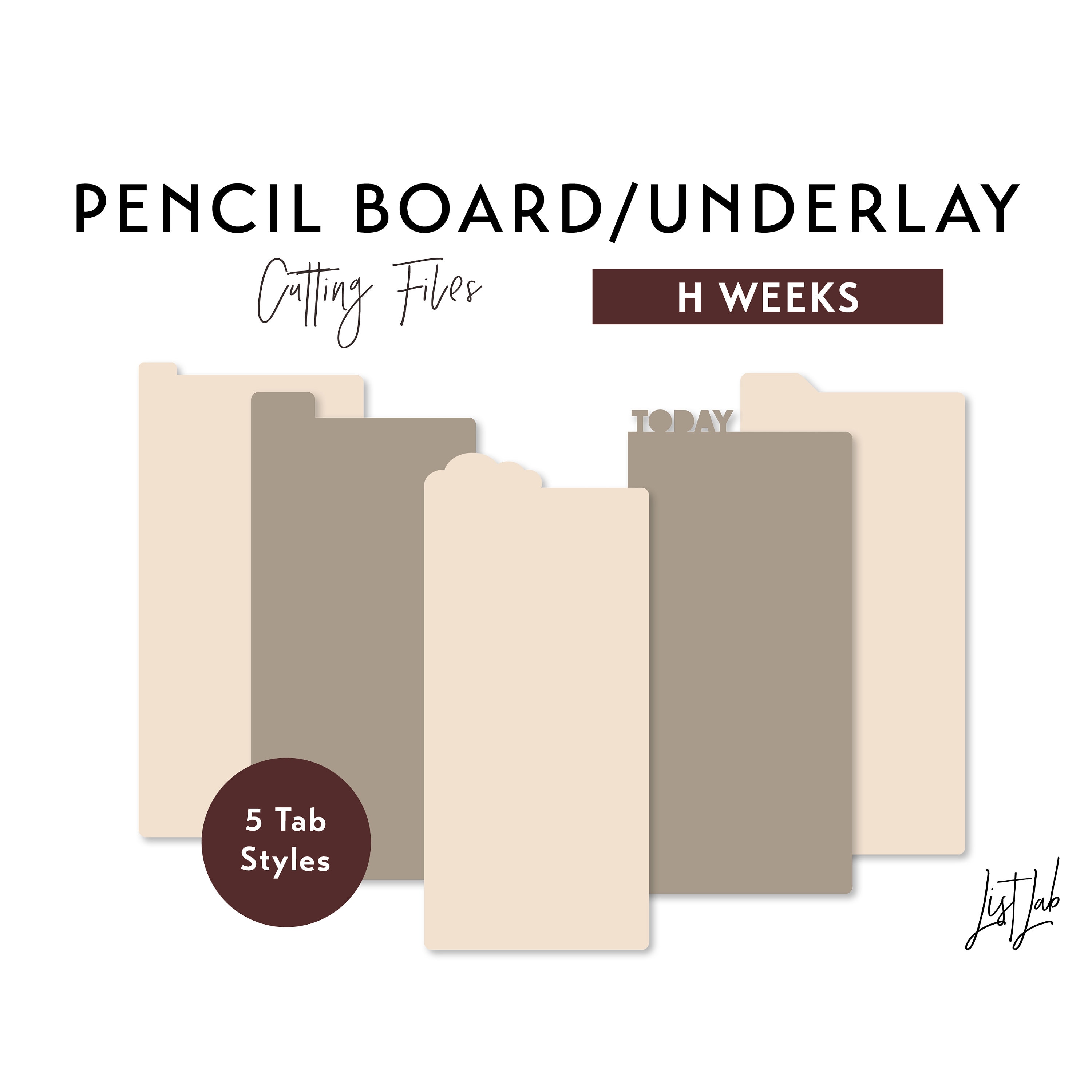 Pencil Board PRINTABLE Grid Hobonichi Weeks Shitajiki 下敷きunder-sheet 
