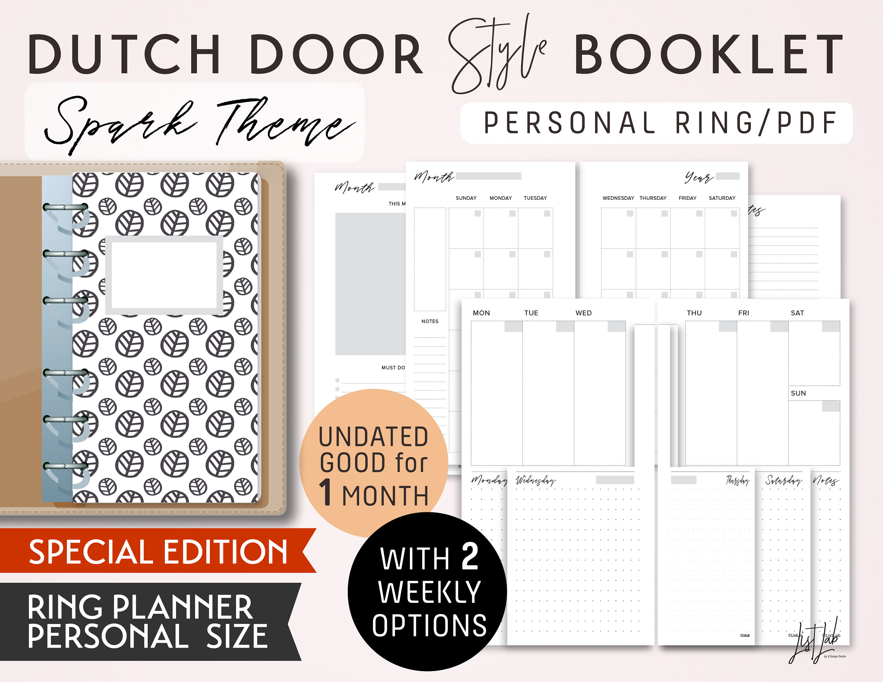 Customizable Ring Planner Inserts