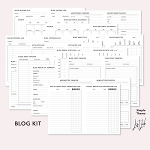 EVERYTHING BUNDLE for Passport size Traveler's Notebook - Printable UNDATED Set - Simple Theme image 4
