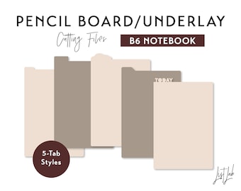 B6 Notebook Pencil Board Underlay – Die Cutting Files Set